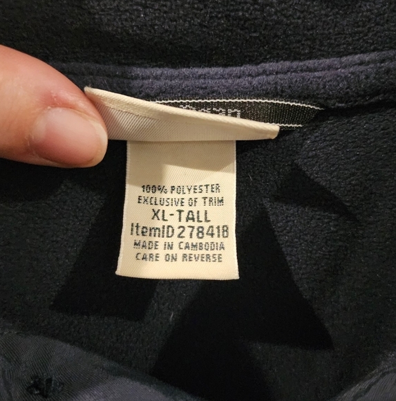 LL Bean Fleece | Men's XL Tall | 1/4 | black | - Picture 2 of 7